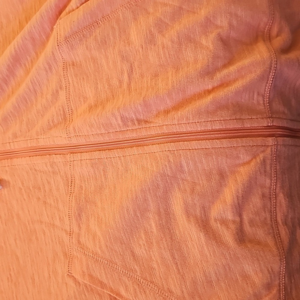 Eddie Bauer Orange Zip-Up Hoodie with Drawstrings Size M - Picture 3 of 5